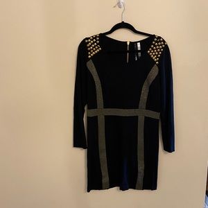 Kensie Studded Black Dress